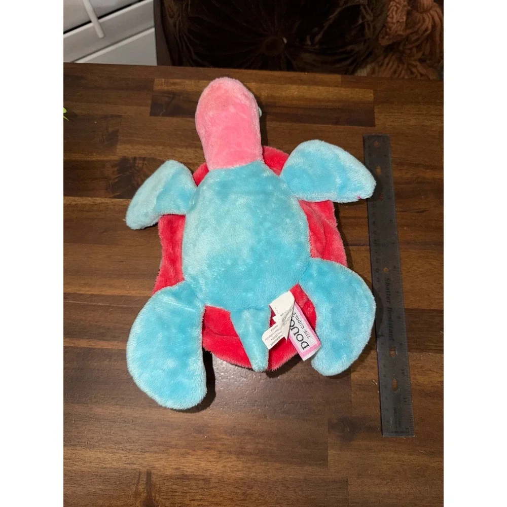 Douglas The Cuddle Toy Sea Turtle Plush Leopard Print Flower Shell Pink Blue 10